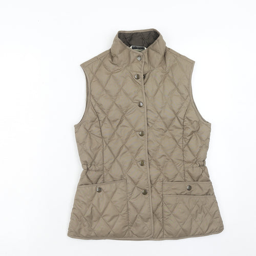 Eddie Bauer Womens Brown Gilet Jacket Size S Zip