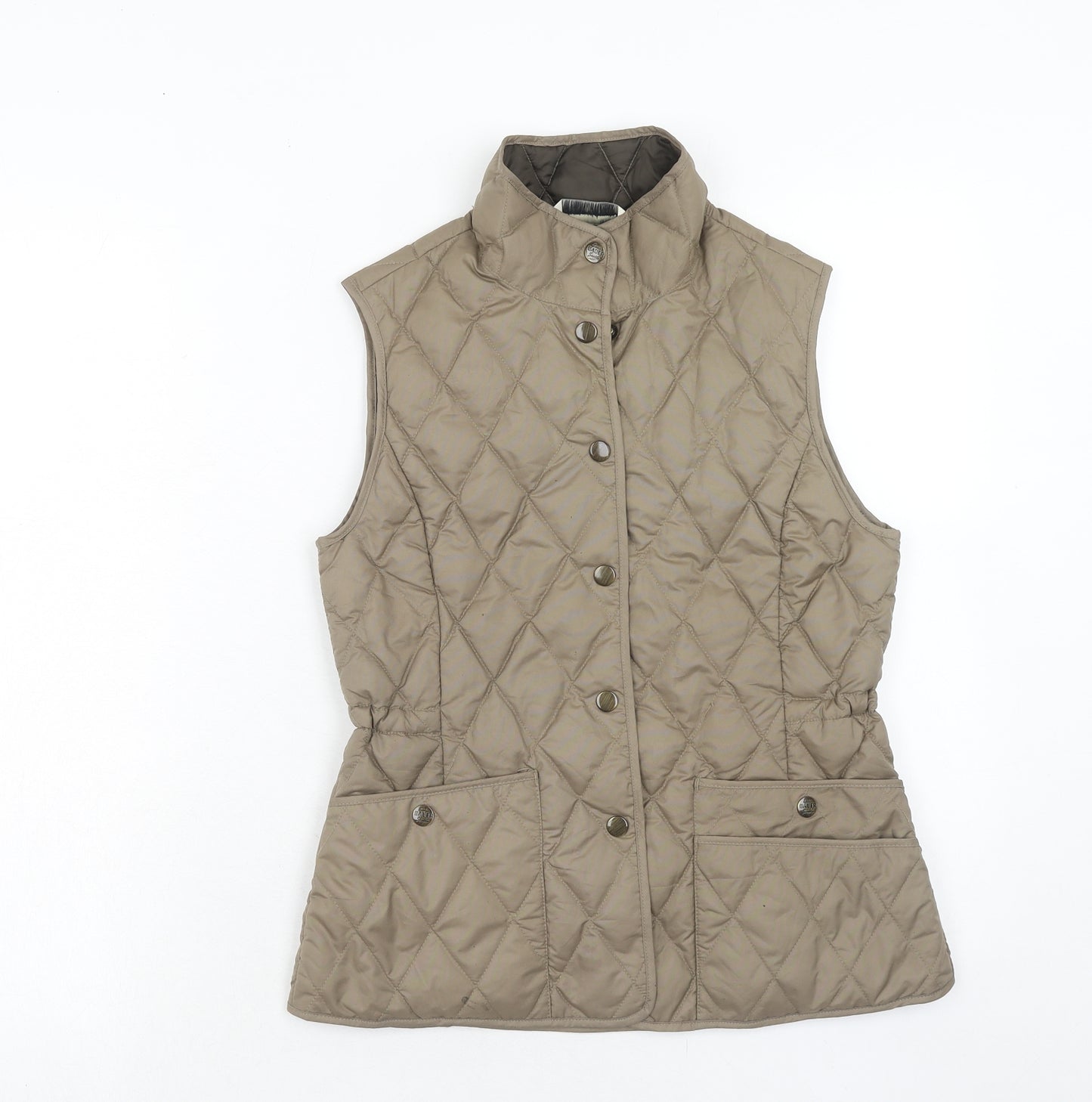 Eddie Bauer Womens Brown Gilet Jacket Size S Zip