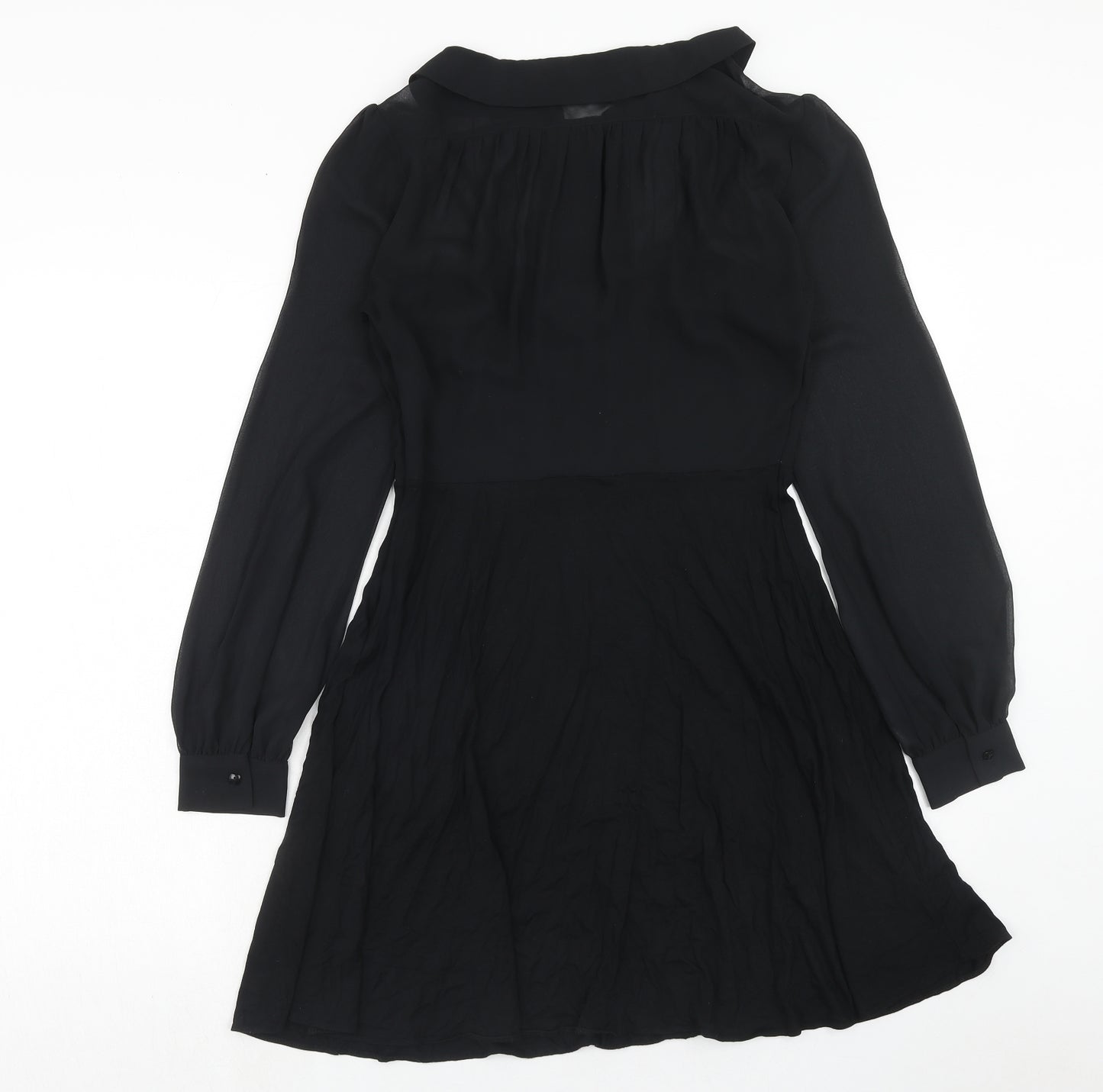 ASOS Womens Blue Polyester Shirt Dress Size 10 Collared Button