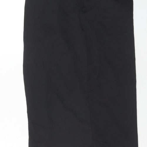 Zara Womens Black Polyester A-Line Skirt Size S Zip