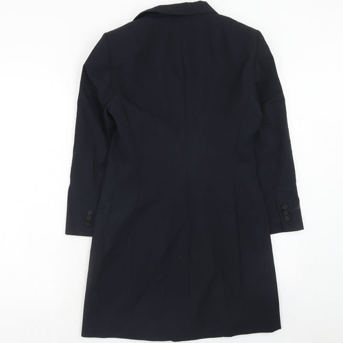 Zara Womens Blue Polyester Jacket Blazer Size M - Longline