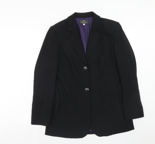 Marks and Spencer Womens Black Polyester Jacket Suit Jacket Size 12