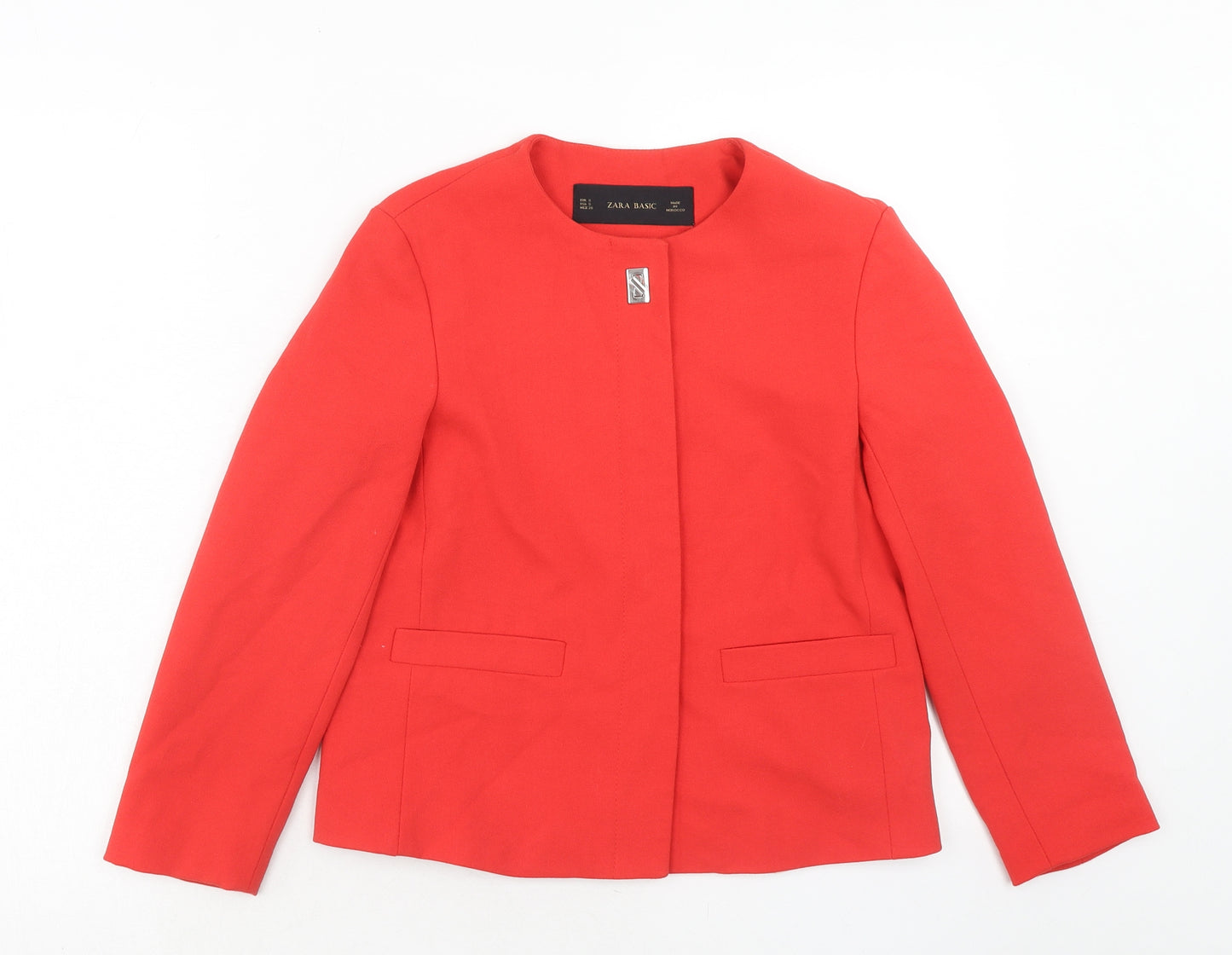 Zara Womens Red Jacket Size S Button