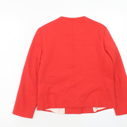 Zara Womens Red Jacket Size S Button
