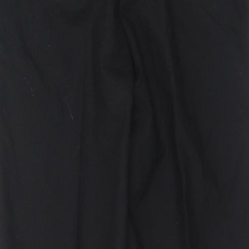 St Michael Mens Black Polyester Trousers Size 34 in Regular Zip