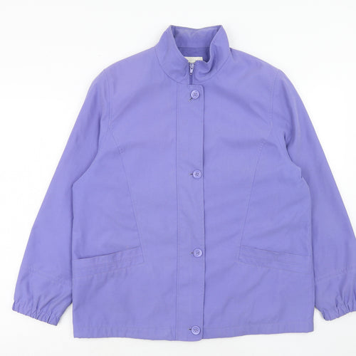 Marks and Spencer Womens Purple Jacket Size 14 Zip