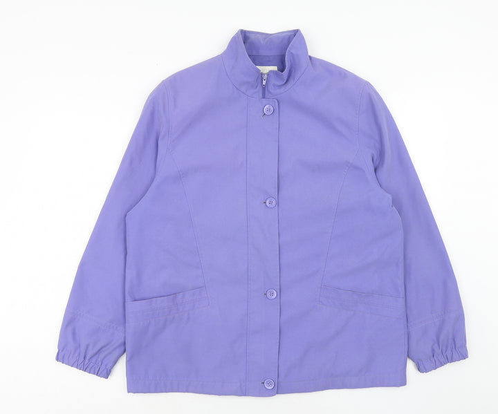 Marks and Spencer Womens Purple Jacket Size 14 Zip
