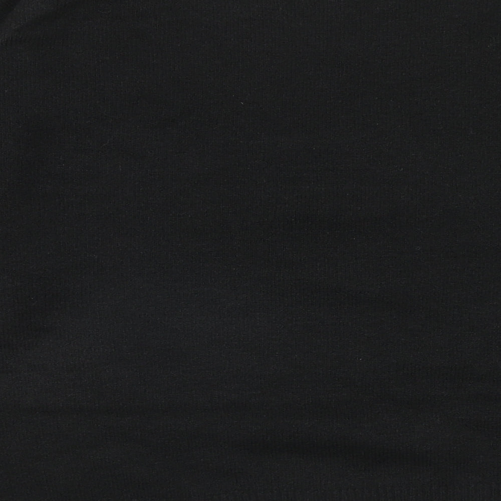 Marks and Spencer Womens Black Crew Neck Acrylic Pullover Jumper Size L - Ho Ho Ho Christmas