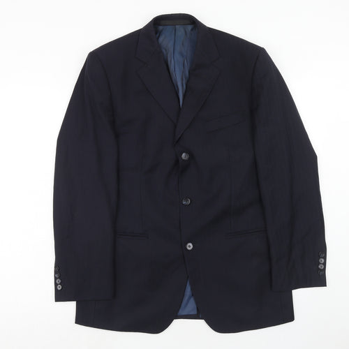 Marks and Spencer Mens Blue Wool Jacket Suit Jacket Size 40 Regular