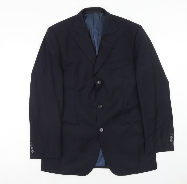Marks and Spencer Mens Blue Wool Jacket Suit Jacket Size 40 Regular