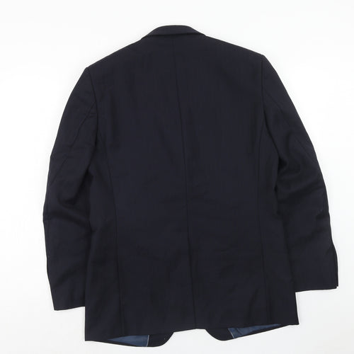 Marks and Spencer Mens Blue Wool Jacket Suit Jacket Size 40 Regular
