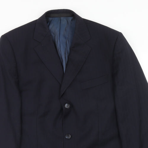 Marks and Spencer Mens Blue Wool Jacket Suit Jacket Size 40 Regular