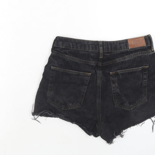 BDG Womens Black Cotton Cut-Off Shorts Size 28 in Regular Zip