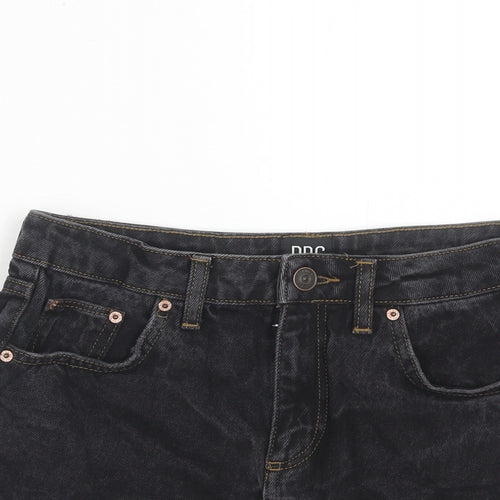 BDG Womens Black Cotton Cut-Off Shorts Size 28 in Regular Zip