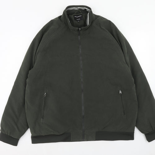 Greenwoods Mens Green Bomber Jacket Jacket Size 2XL Zip