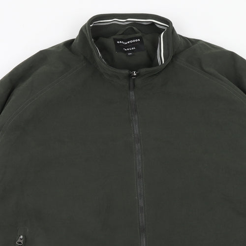 Greenwoods Mens Green Bomber Jacket Jacket Size 2XL Zip