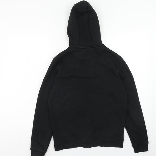 Lyle & Scott Mens Black Cotton Pullover Hoodie Size S