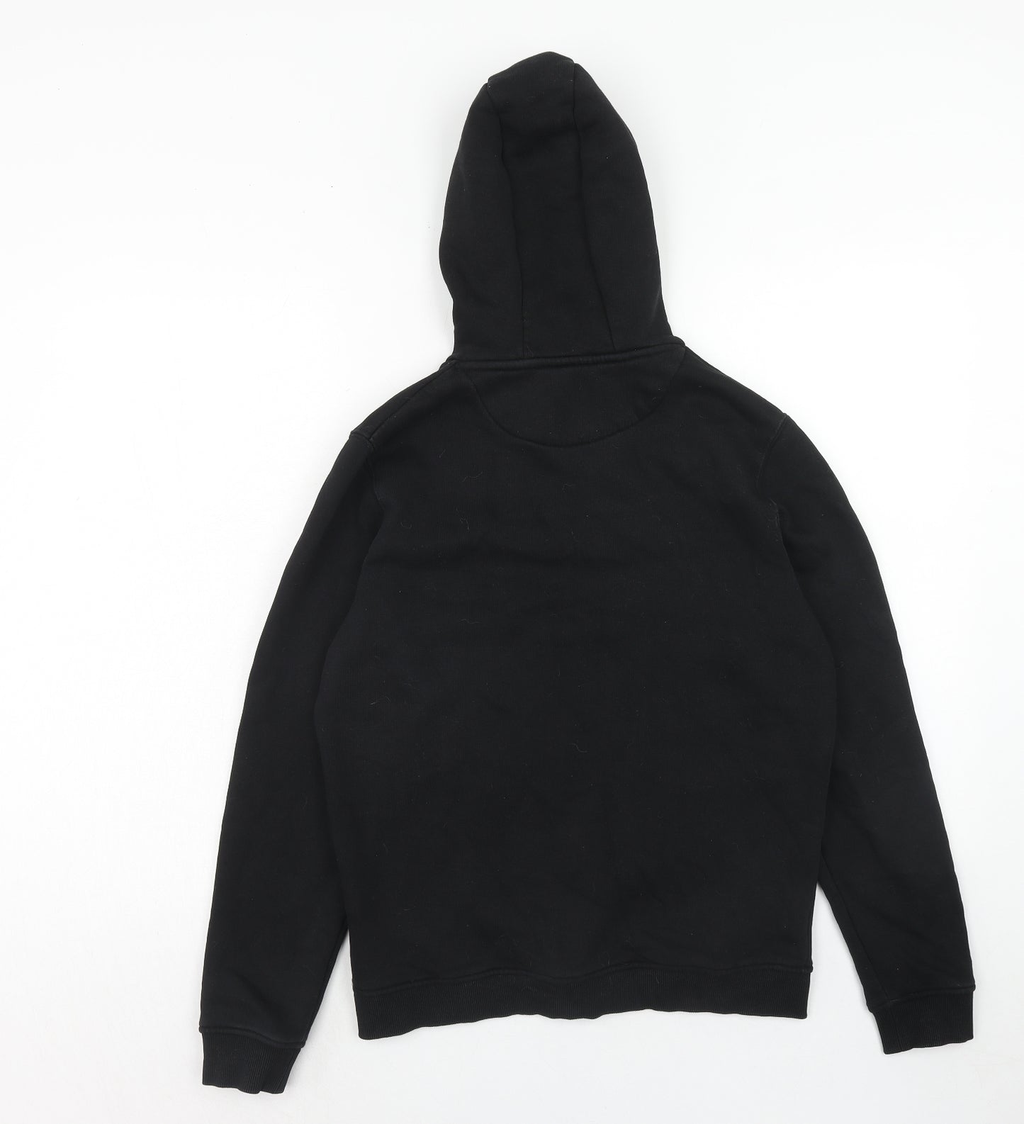 Lyle & Scott Mens Black Cotton Pullover Hoodie Size S