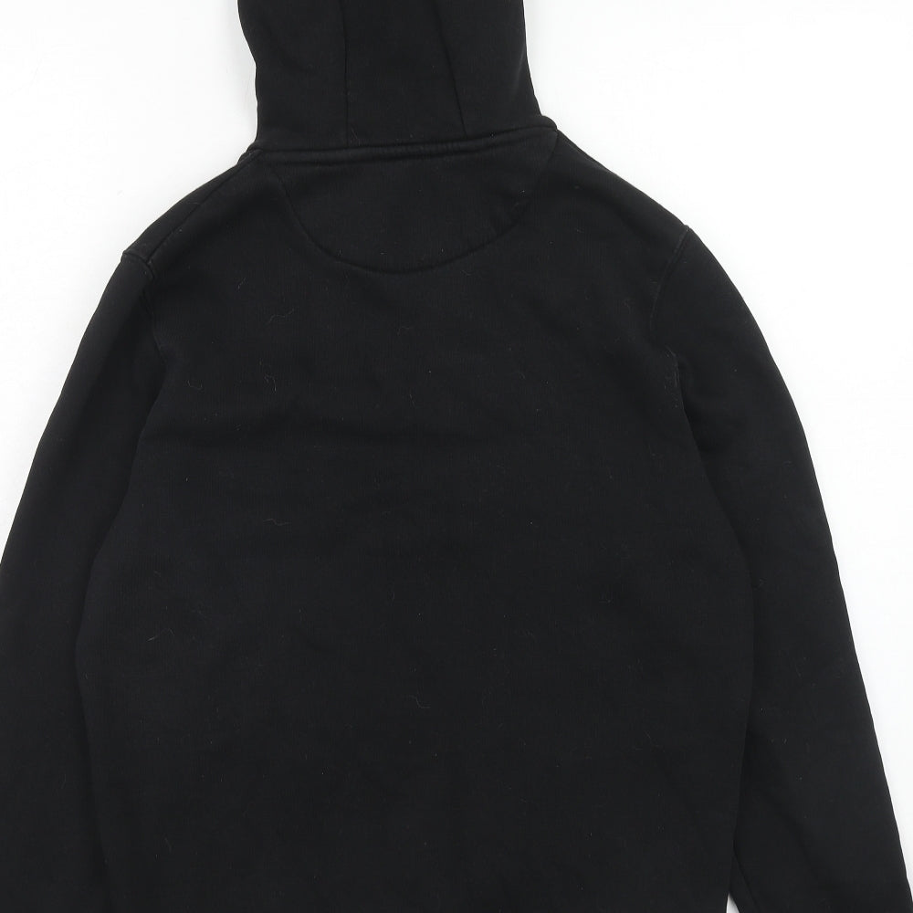 Lyle & Scott Mens Black Cotton Pullover Hoodie Size S