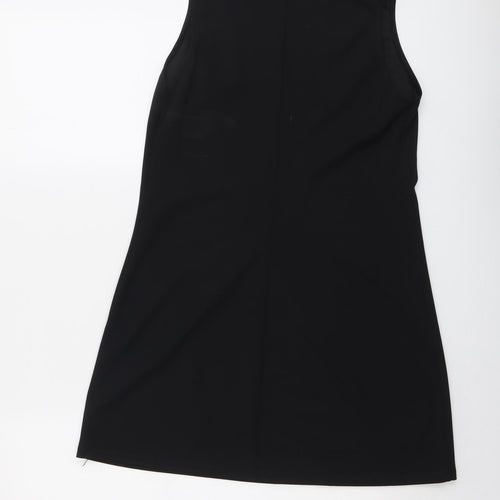 Zara Womens Black Polyester Shift Size S Round Neck Pullover
