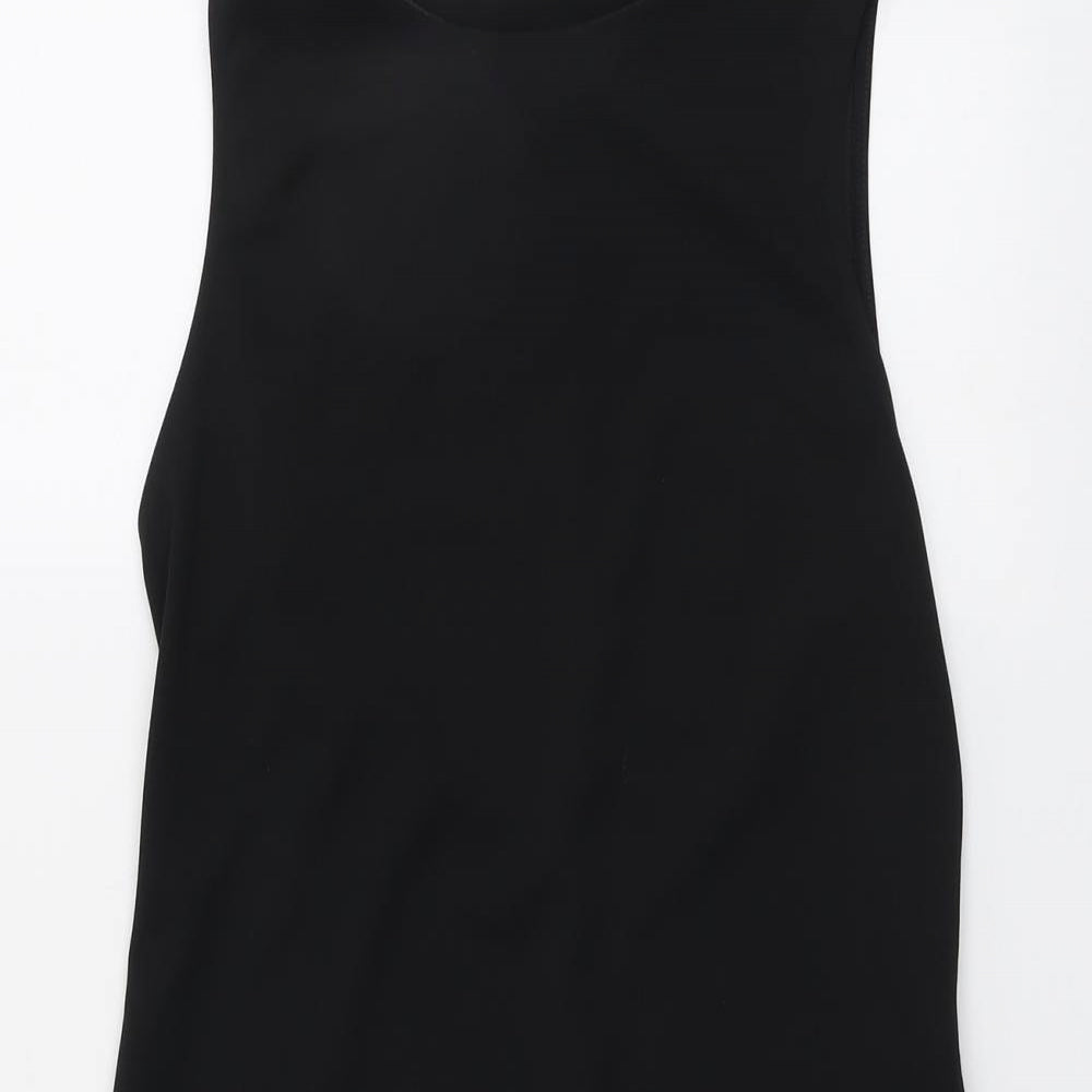 Zara Womens Black Polyester Shift Size S Round Neck Pullover