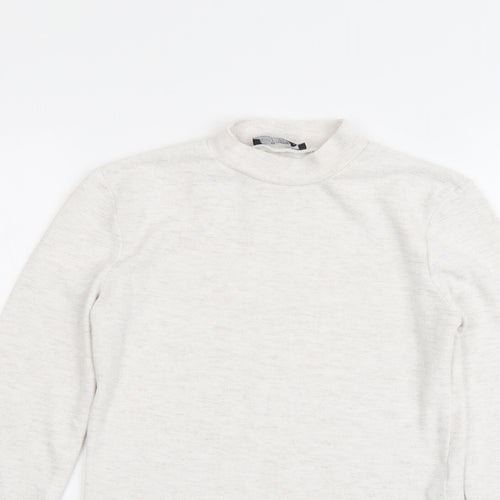 Bershka Womens Grey Round Neck Polyester Pullover Jumper Size M