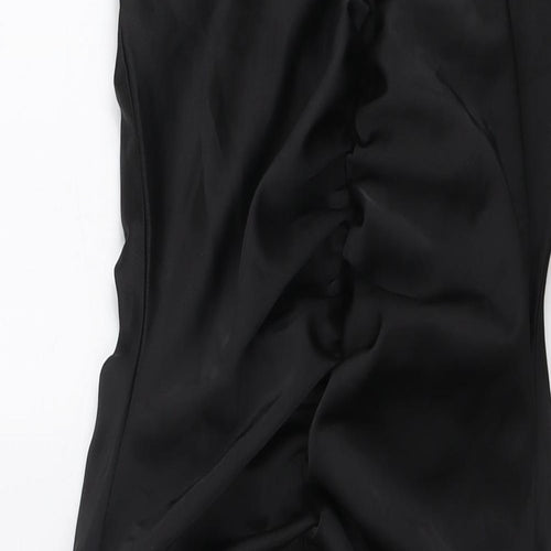 PRETTYLITTLETHING Womens Black Polyester Mini Size 6 Sweetheart Zip - Strapless