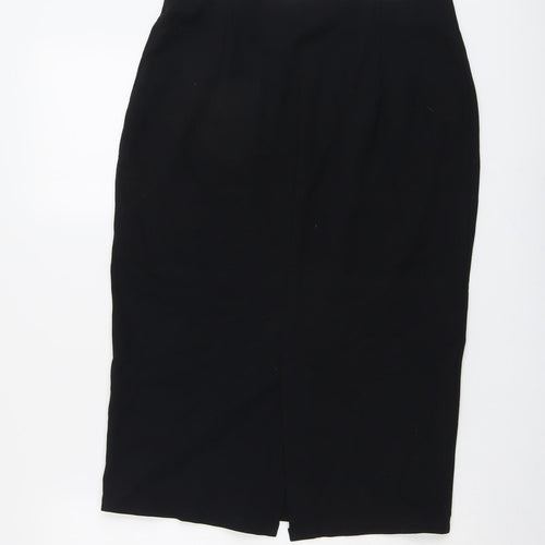 Marks and Spencer Womens Black Viscose A-Line Skirt Size 12