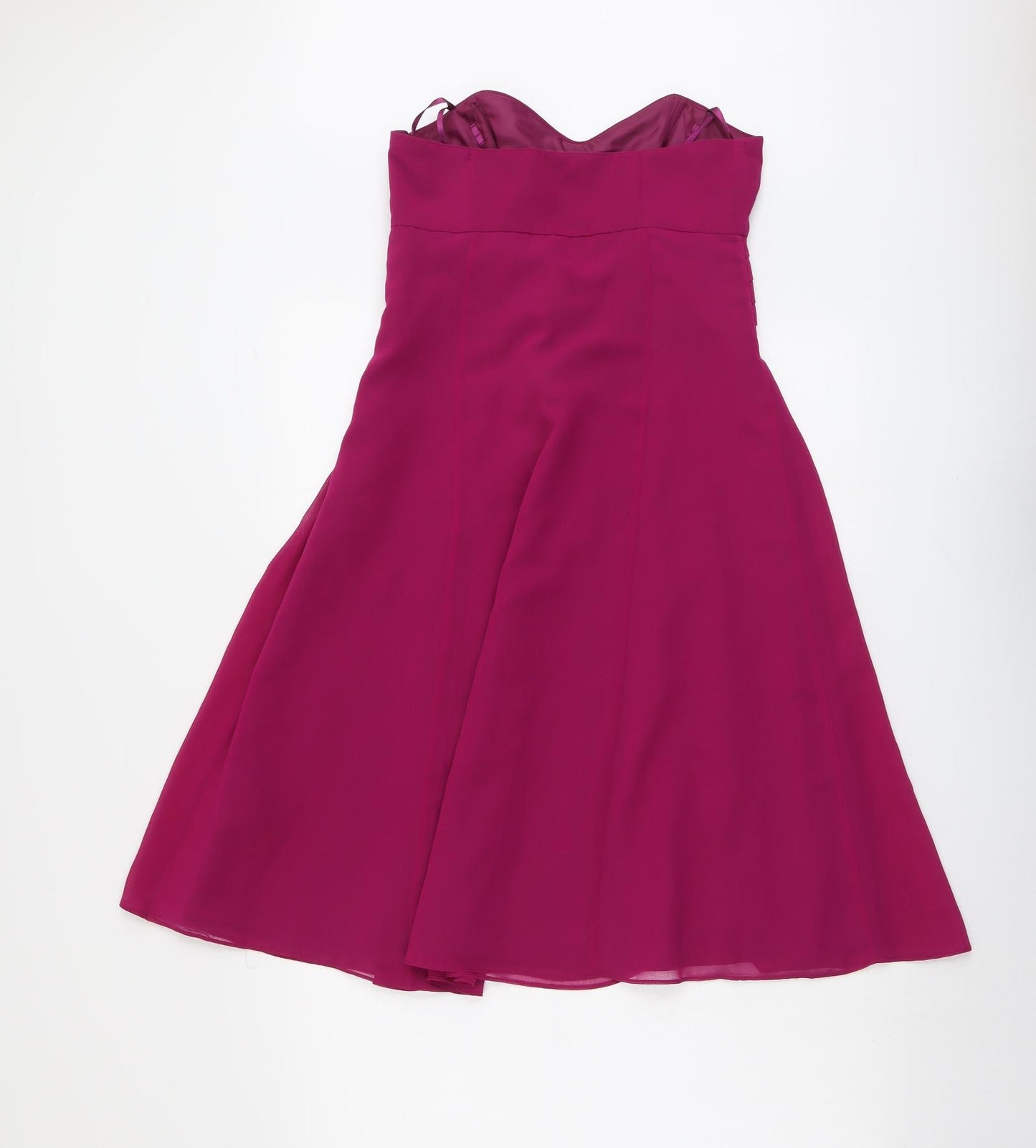 Debut Womens Purple Polyester Fit & Flare Size 10 Sweetheart Zip - Strapless