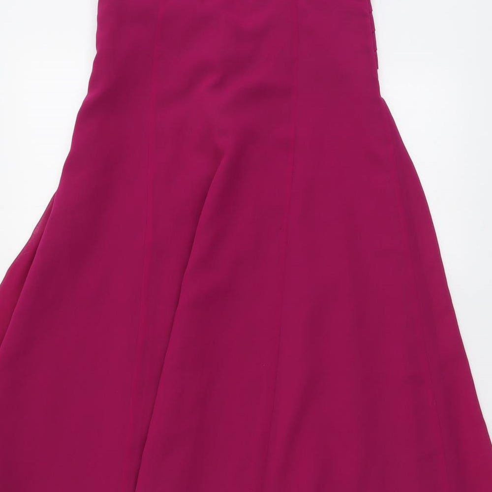 Debut Womens Purple Polyester Fit & Flare Size 10 Sweetheart Zip - Strapless