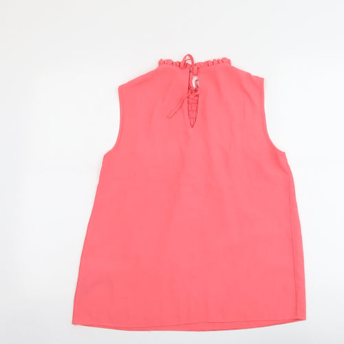 Dorothy Perkins Womens Pink Polyester Basic Tank Size 12 Round Neck