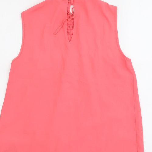 Dorothy Perkins Womens Pink Polyester Basic Tank Size 12 Round Neck