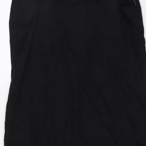 NEXT Womens Black Linen Tank Dress Size 12 Square Neck Pullover