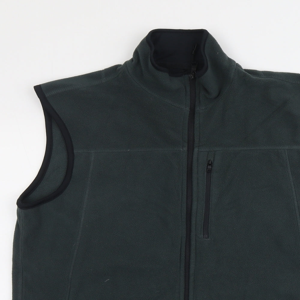 Marks and Spencer Mens Green Gilet Jacket Size M Zip