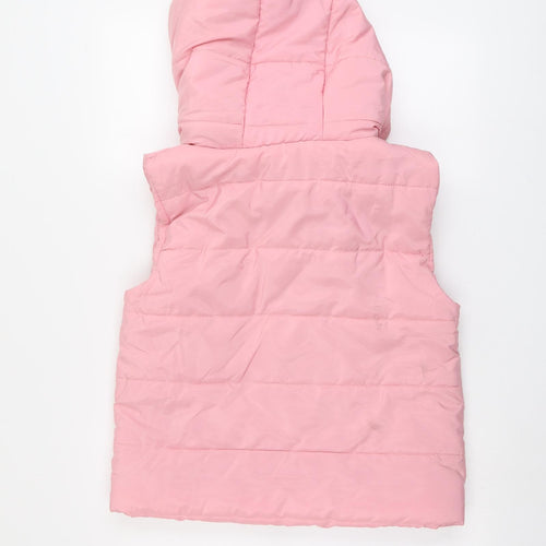 Boohoo Womens Pink Gilet Jacket Size S Zip