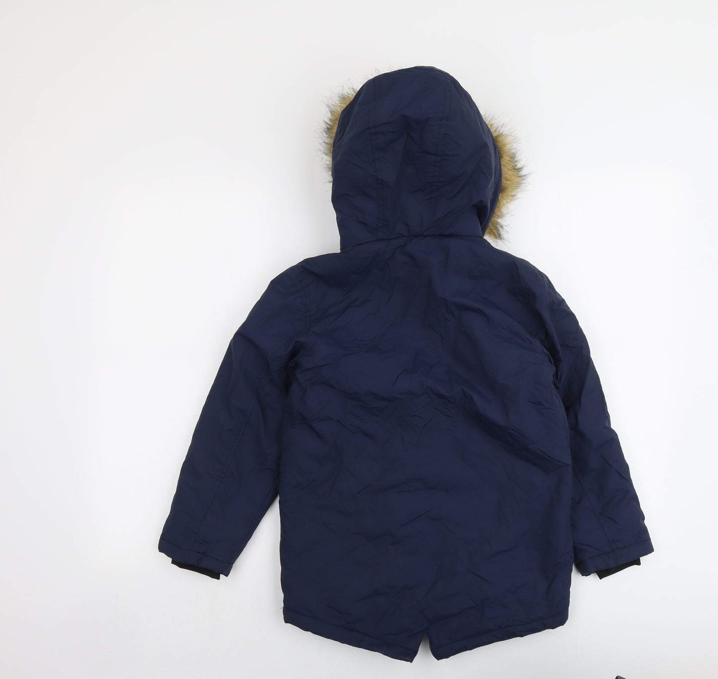 Marks and Spencer Boys Blue Windbreaker Jacket Size 6-7 Years Zip