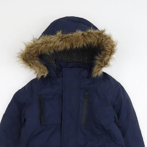 Marks and Spencer Boys Blue Windbreaker Jacket Size 6-7 Years Zip