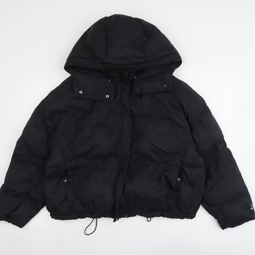 Pepe Jeans Womens Black Puffer Jacket Jacket Size S Zip