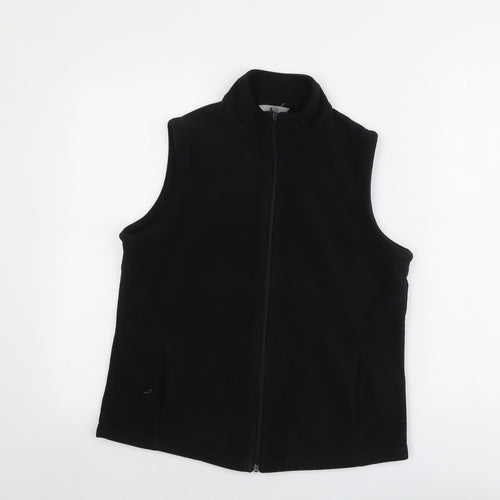 Marks and Spencer Womens Black Gilet Jacket Size 14 Zip