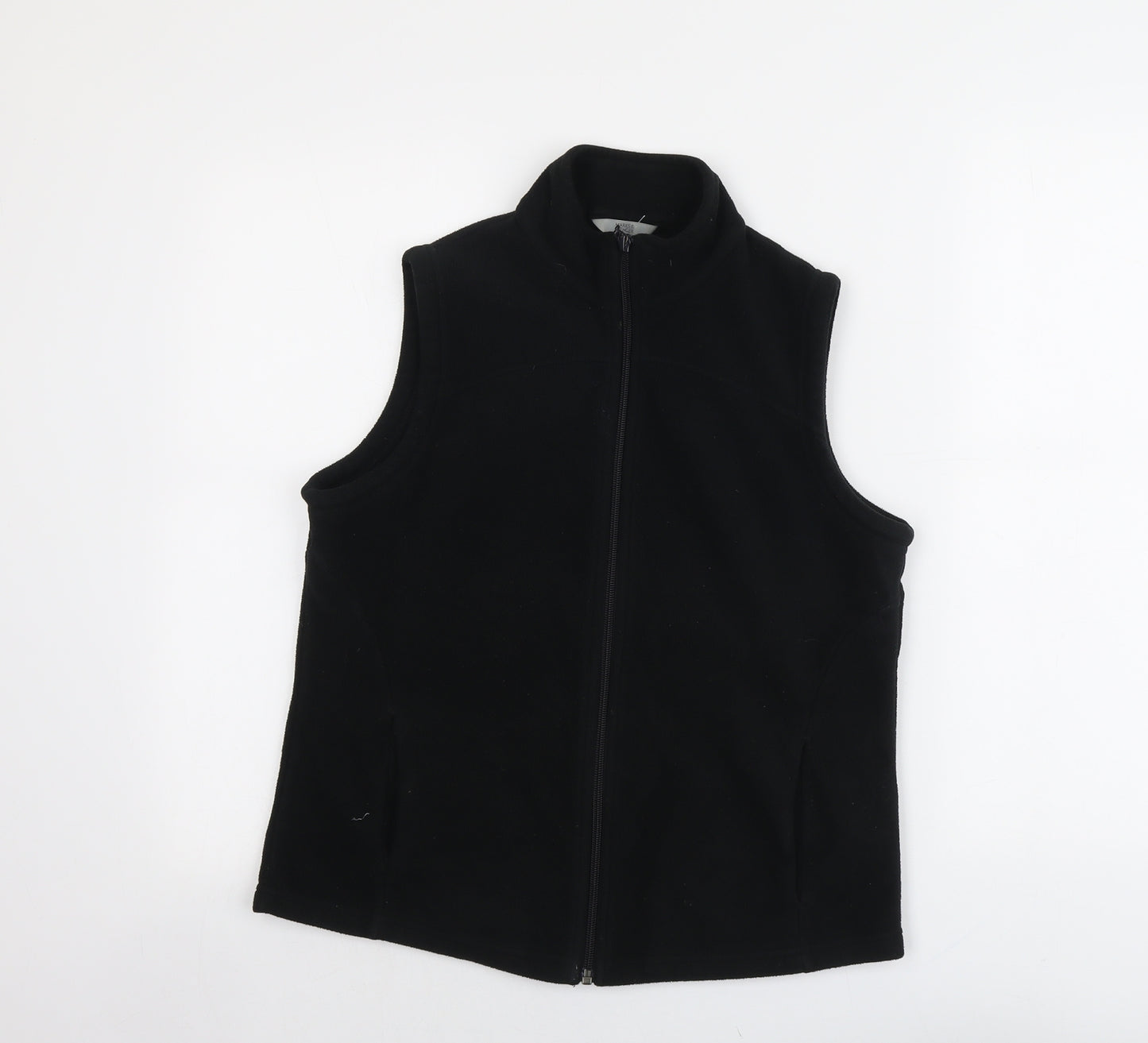 Marks and Spencer Womens Black Gilet Jacket Size 14 Zip