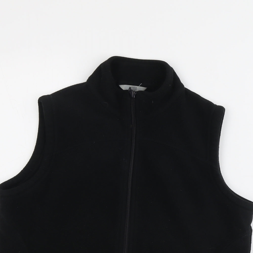 Marks and Spencer Womens Black Gilet Jacket Size 14 Zip