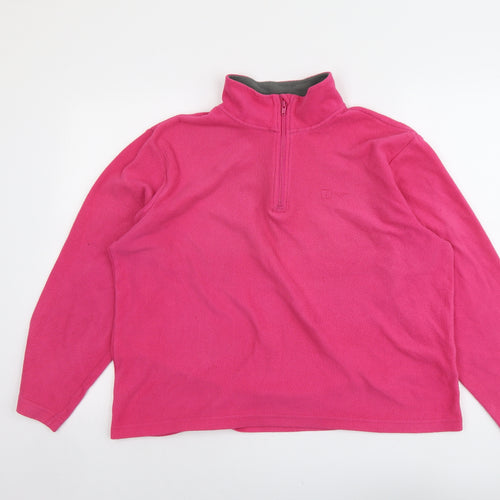 Hi Gear Womens Pink Polyester Pullover Sweatshirt Size 16 Zip