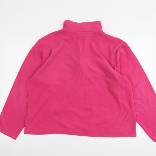 Hi Gear Womens Pink Polyester Pullover Sweatshirt Size 16 Zip