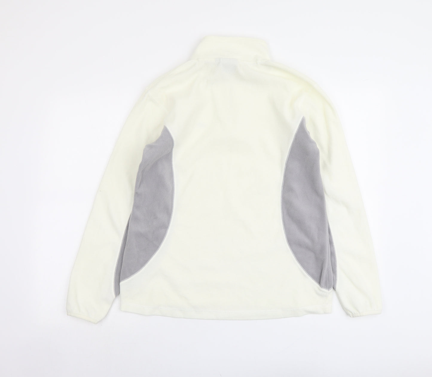 FIVE SEASONS Womens Ivory Polyester Pullover Sweatshirt Size 14 Zip