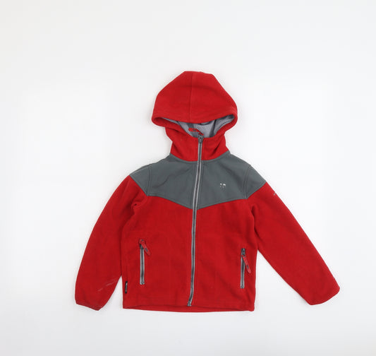 Trespass Boys Red Colourblock Jacket Size 5-6 Years Zip