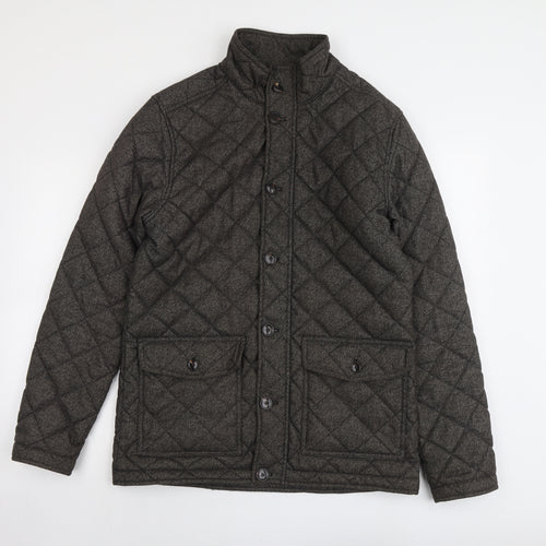 NEXT Mens Brown Quilted Jacket Size M Zip