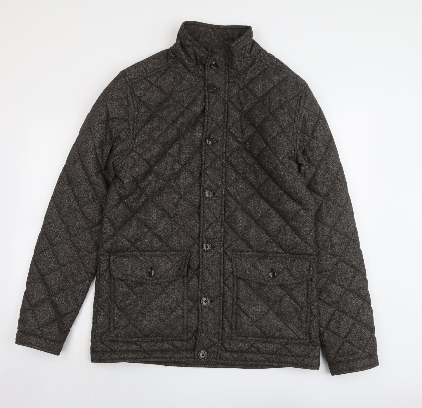 NEXT Mens Brown Quilted Jacket Size M Zip