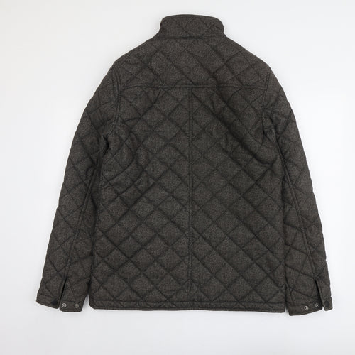 NEXT Mens Brown Quilted Jacket Size M Zip