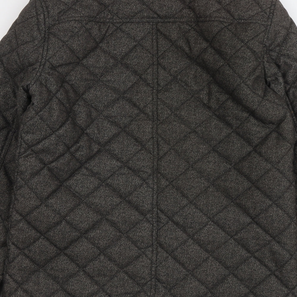 NEXT Mens Brown Quilted Jacket Size M Zip