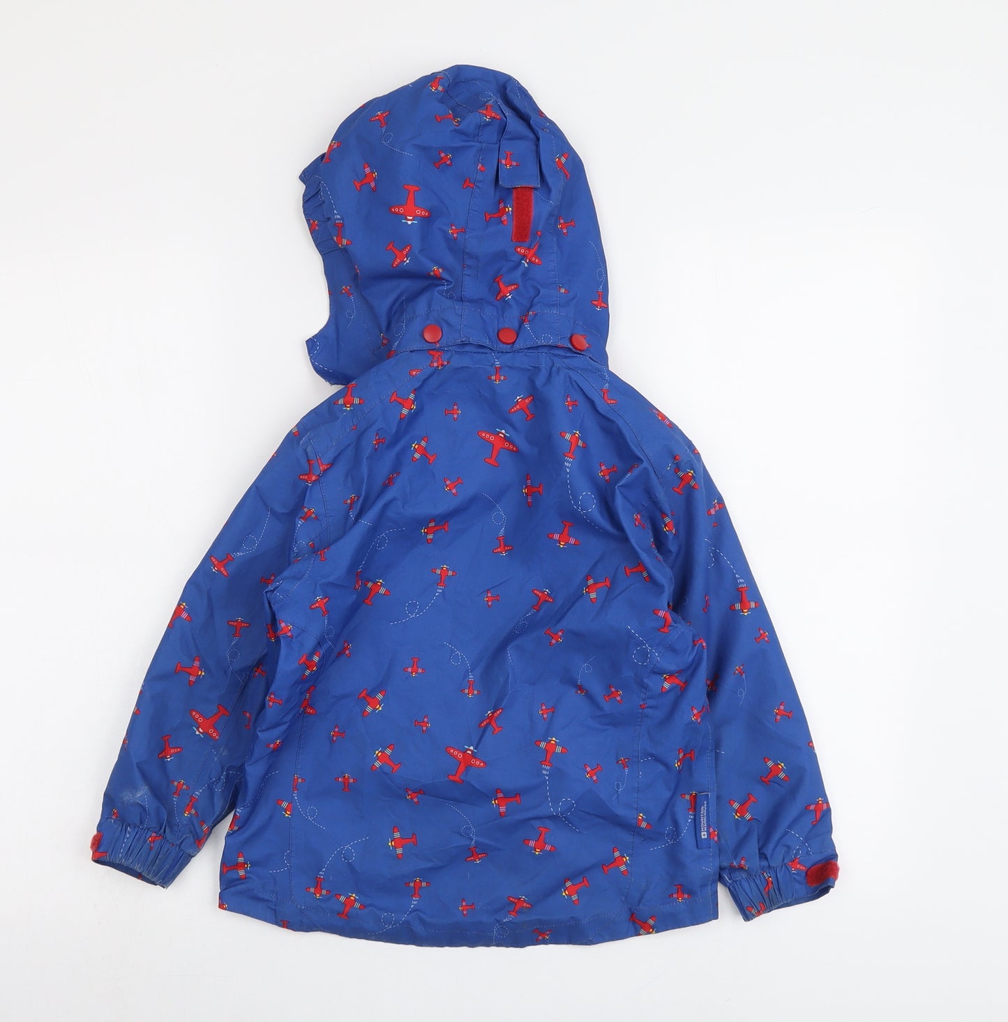 Mountain Warehouse Boys Blue Geometric Windbreaker Jacket Size 5-6 Years Zip